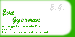 eva gyerman business card