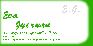 eva gyerman business card